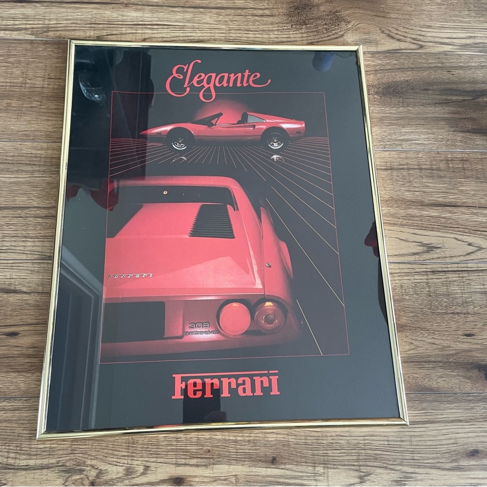 Ferrari Elegante Red Art Print 1984